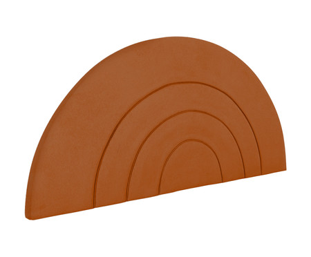 Cabeceira em Boucle Aveludado Arco Terracota | Westwing