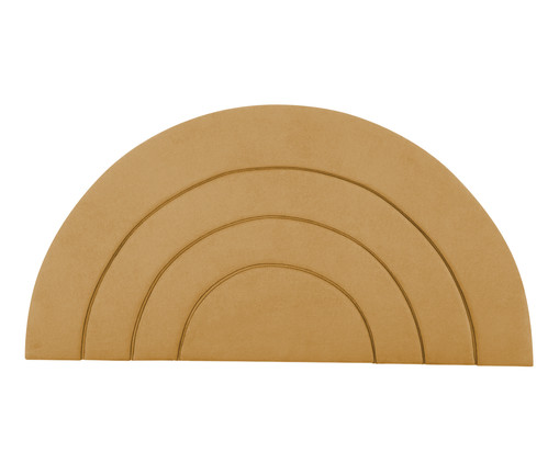 Cabeceira em Boucle Aveludado Arco Amarelo Ocre, Ambar | WestwingNow