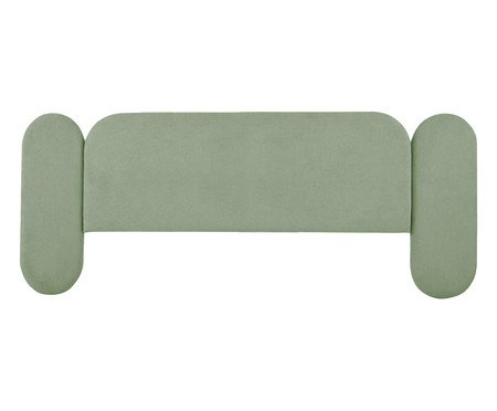 Cabeceira em Boucle Aveludado Arco Embrace Verde