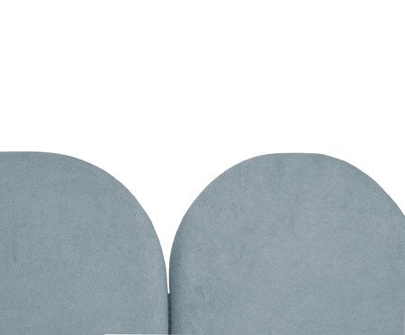 Cabeceira em Boucle Aveludado Arco Embrace Azul | Westwing
