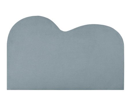 Cabeceira em Boucle Aveludado Hill Azul