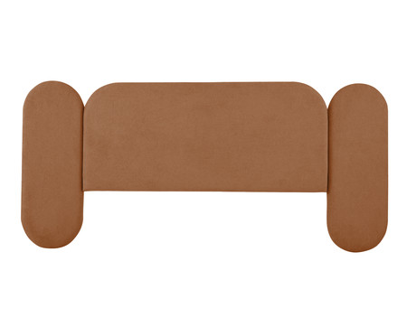 Cabeceira em Boucle Aveludado Arco Embrace Terracota | Westwing