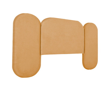 Cabeceira em Boucle Aveludado Arco Embrace Amarelo Ocre | Westwing