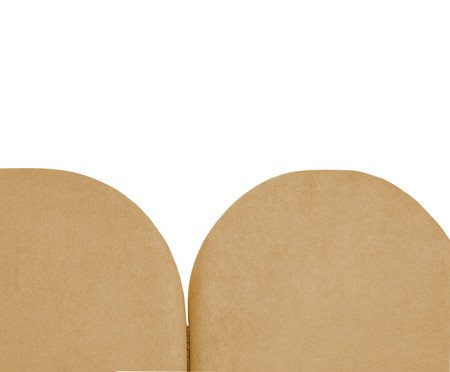 Cabeceira em Boucle Aveludado Arco Embrace Amarelo Ocre | Westwing