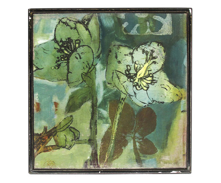 Quadro Verde Flores I