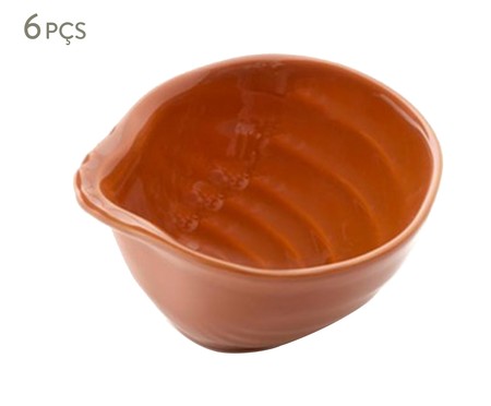 Jogo de Bowls em Cerâmica Ocean Canela - Laranja