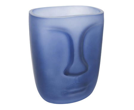 Vaso Pequeno em Vidro Azul