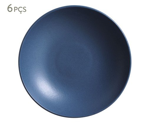 Jogo de Pratos Fundo Coup Stoneware Boreal Azul, Azul | WestwingNow