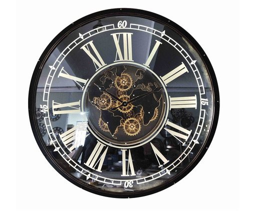 Relógio de Parede Roman Numbers Gears, Natural | WestwingNow