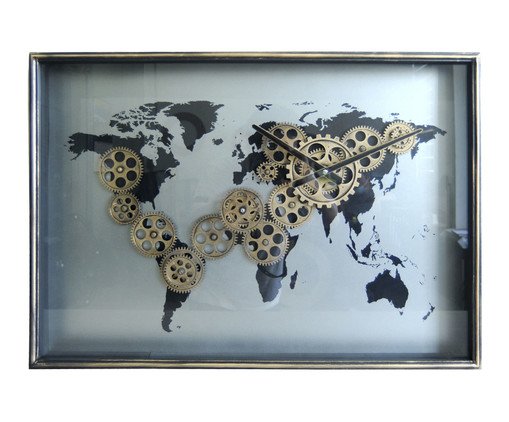 Relógio de Parede Mundial Gears, Natural | WestwingNow