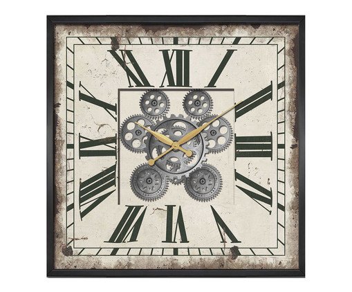 Relógio de Parede Roman Gears, Natural | WestwingNow