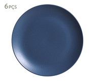 Jogo de Pratos Rasos Stoneware Stoneware Boreal - Azul | WestwingNow