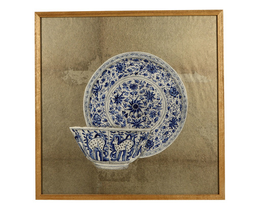 Quadro Porcelaine Tea Time Azulli, Azul | WestwingNow