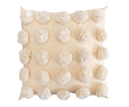 Almofada Pompons Handmade Creme | Westwing