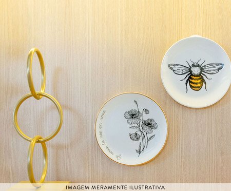 Prato Decorativo em Porcelana La Vie En Rose | Westwing