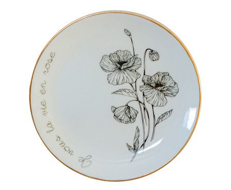 Prato Decorativo em Porcelana La Vie En Rose | Westwing