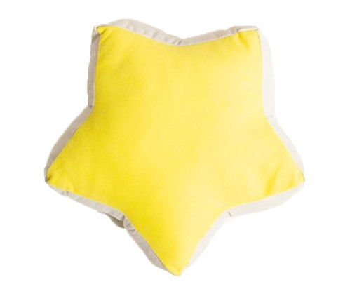 Almofada Estrela Amarelo, Natural | WestwingNow