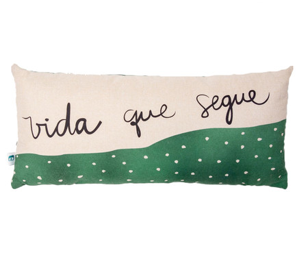 Almofada Baguete Vida Que Segue Verde e Bege | WestwingNow