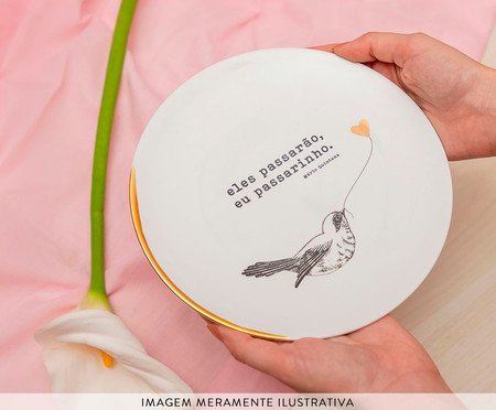 Prato Decorativo Passarinho - 21cm | Westwing