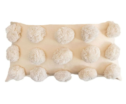 Almofada Baguete Pompons Ii Creme, Natural | WestwingNow