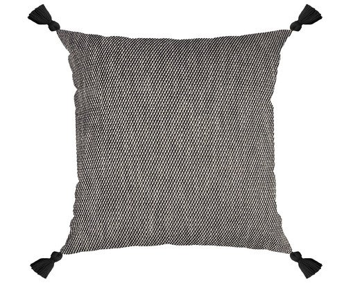 Capa de Almofada Concept Jacquard Preta com Tássel, Colorido | WestwingNow