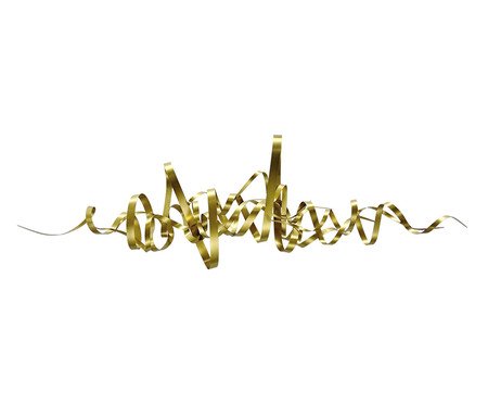Adorno para Parede em Aço Abstrata II Dourado | Westwing