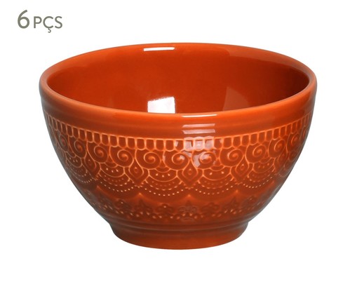 Jogo de Bowls em Cerâmica Agra - Cantaloupe, Laranja | WestwingNow