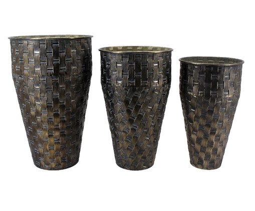 Jogo de Vasos em Metal Crampelter Bronze, Bronze | WestwingNow