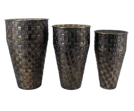 Jogo de Vasos em Metal Crampelter Bronze | Westwing