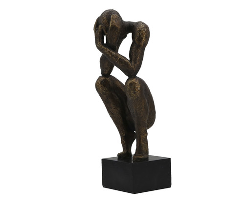 Escultura em Resina Homem Abaixado Bronze, Bronze | WestwingNow