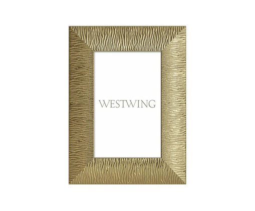 Porta Retrato em Resina Shapen I Dourado, Dourado | WestwingNow