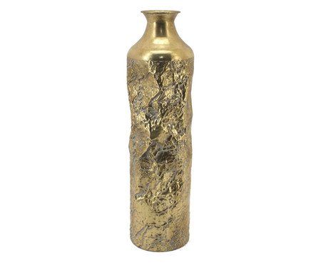Vaso em Metal Corduroy II Dourado | Westwing