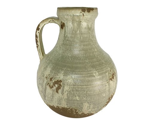 Vaso Tipo Jarra em Cerâmica Bege e Marrom, Bege | WestwingNow