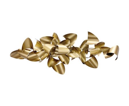 Adorno para Parede em Aço Abstrata I Dourado | Westwing
