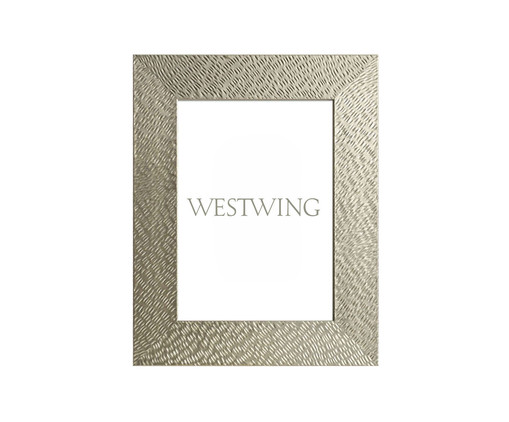 Porta Retrato em Resina Ascot II Prateado, Dourado | WestwingNow