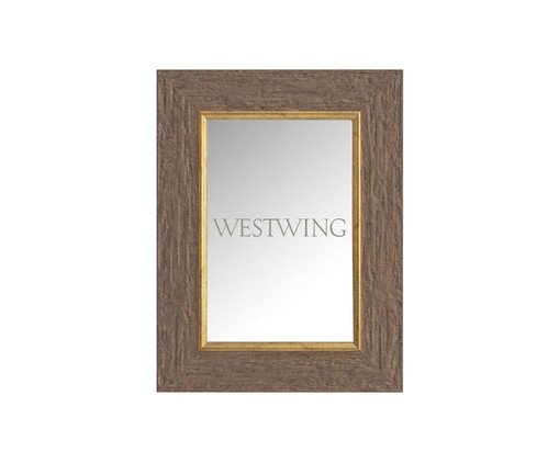 Porta Retrato em Resina Beardy I Natural e Dourado, Natural | WestwingNow