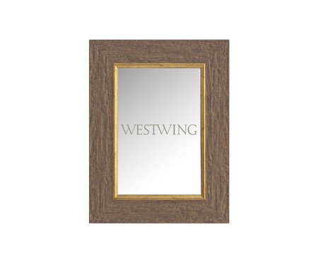 Porta Retrato em Resina Beardy I Natural e Dourado | Westwing