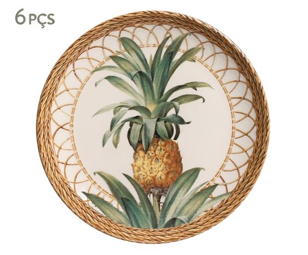 Jogo de Pratos para Sobremesa Coup Pineapple Natural | WestwingNow