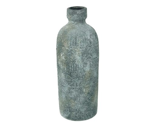 Vaso em Cerâmica Texturizado Longo II Cinza, Cinza | WestwingNow