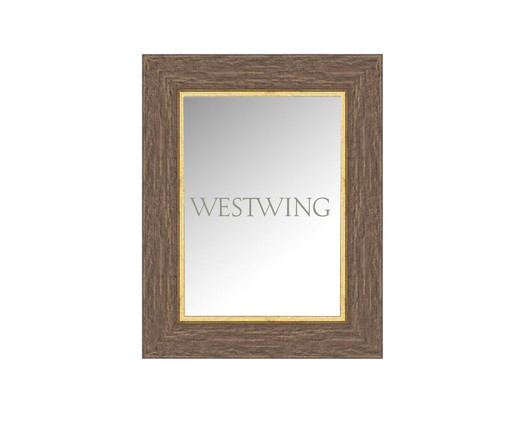 Porta Retrato em Resina Beardy II Natural e Dourado, Natural | WestwingNow