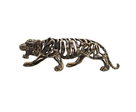 Adorno Tigre em Resina Dourado Envelhecido | Westwing