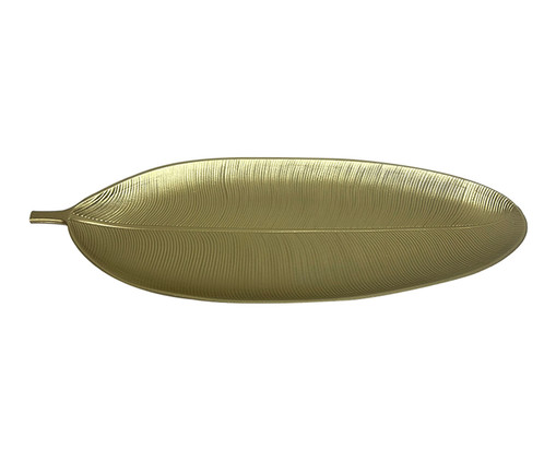 Centro de Mesa em Madeira Leaf II Dourado, gold | WestwingNow