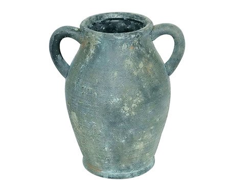 Vaso em Cerâmica Texturizada I Cinza | Westwing