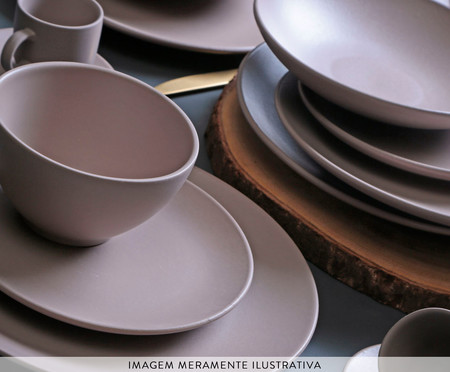 Jogo de Pratos para Sobremesa em Cerâmica Stoneware Mahogany - Marrom | WestwingNow