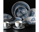 Jogo de Xícaras para Chá em Cerâmica Coup Florescer 06 Pessoas - Off White e Azul, Bege,Azul | WestwingNow