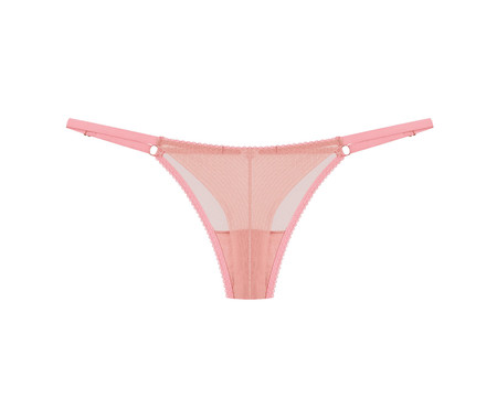 Calcinha String Fio Dental em Tule Rosa Damasco - EG | WestwingNow