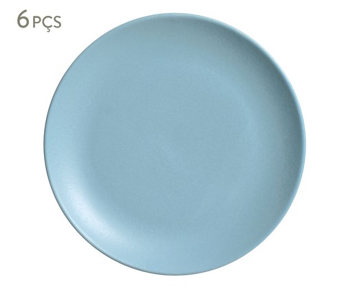 Jogo de Pratos para Sobremesa em Cerâmica Stoneware Fiordes - Azul, Azul | WestwingNow