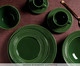 Jogo de Xícaras para Chá em Cerâmica Roma Botânico - 06 Pessoas, Verde | WestwingNow