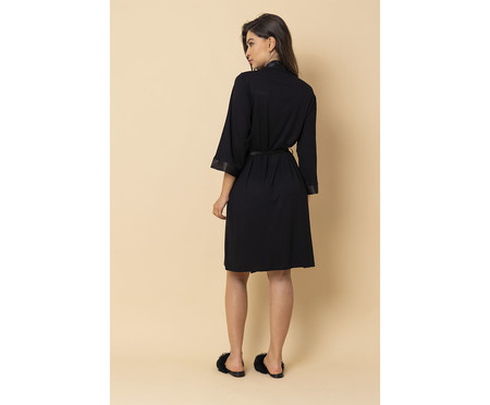 Robe Curto Preto em Malha | WestwingNow