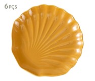 Jogo de Pratos para Sobremesa em Cerâmica Ocean Curry-Panelinha - Amarelo | WestwingNow